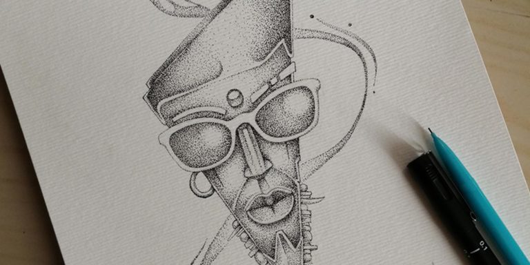new african masks prints